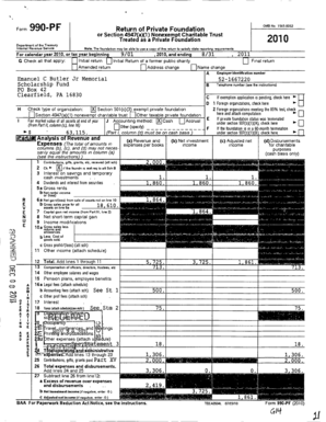 Form 990-PF 2010