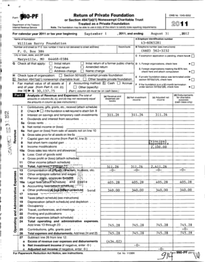 IRS Form 990-PF 2011