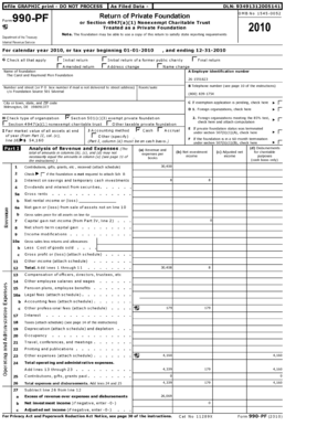Form 990-PF 2010