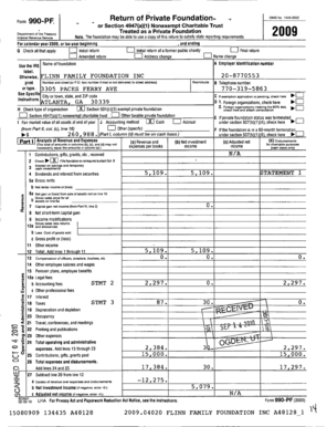 IRS Form 990-PF 2009