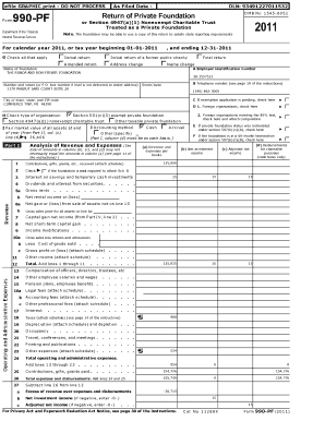 Form 990-PF 2011