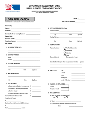 Small Business Loan Application