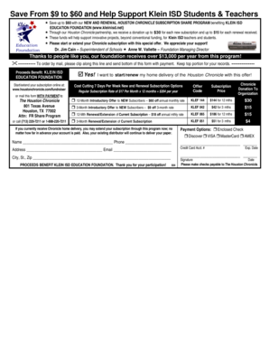 Houston Chronicle Subscription Share Program