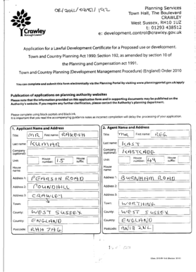 Application for a Lawful Development Certificate