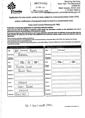 Tree Works Application Form