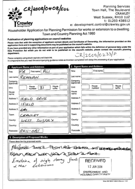 UK Householder Planning Permission Application