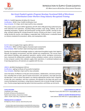 US Department of Labor Training Program Application