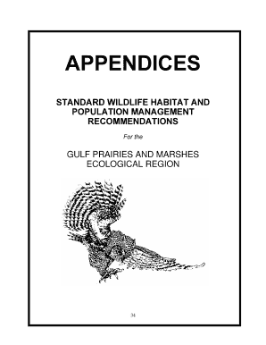 Texas Wildlife Habitat Management Plan