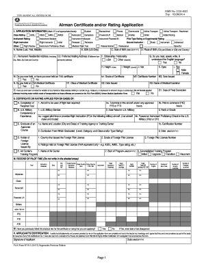 FAA Form 8710-1 Airman Certification Application