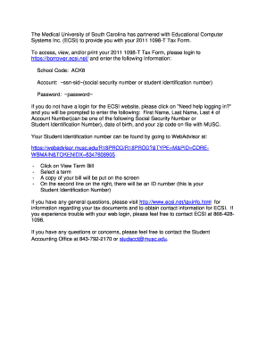 2011 1098-T Tax Form