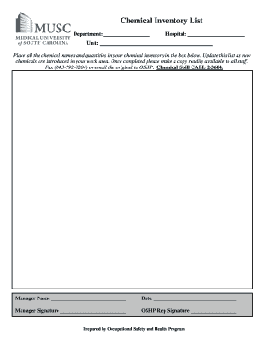 Monthly Radiation Safety Inspection Report - academicdepartments musc