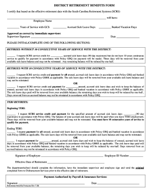 greenville county retirement online form