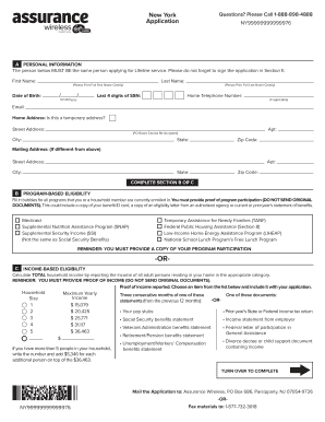 New York Lifeline Service Application