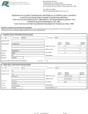 UK Lawful Development Certificate Application