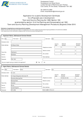 Lawful Development Certificate Application
