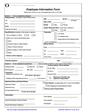 Employee Information Form