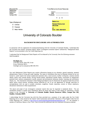 Background Check Authorization Form - Human Resources ... - hr colorado