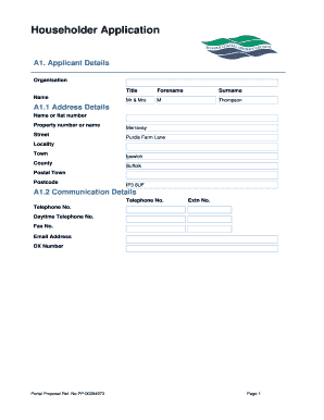 Householder Application Form