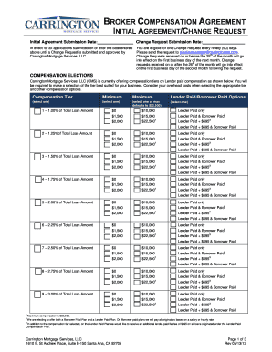 Broker Compensation Agreement