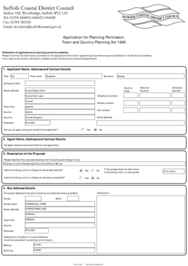 UK Planning Permission Application Form