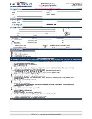 FHA Purchase Submission Form