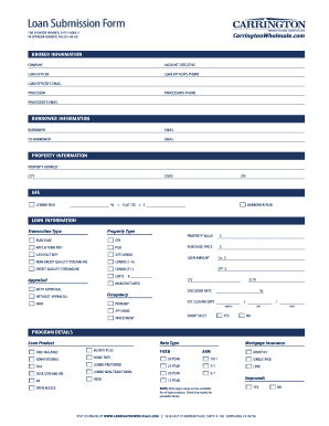 FHA Loan Submission Form