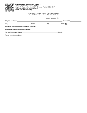 Florida Commercial Use Permit Application