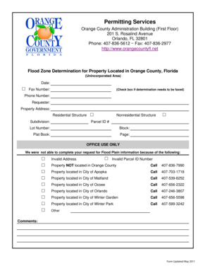 Flood Zone Determination Form