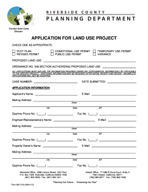 Application for Land Use Project