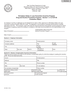 New York Workplace Safety and Loss Prevention Incentive Program Evaluation Report