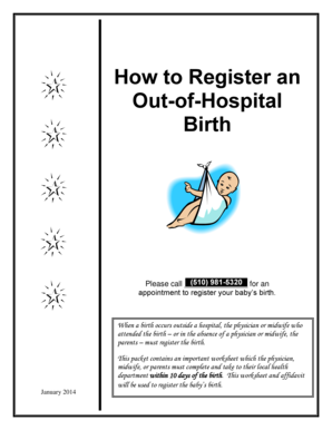 Out-of-Hospital Birth Registration Form