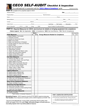 CECO Self-Audit Checklist & Inspection