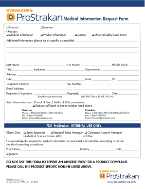 Medical Information Request Form