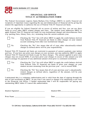 Title IV Authorization Form