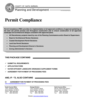 Santa Barbara County Permit Compliance Application