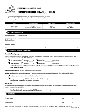 457 Deferred Compensation Contribution Change Form
