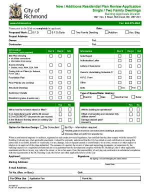 Residential Plan Review Application