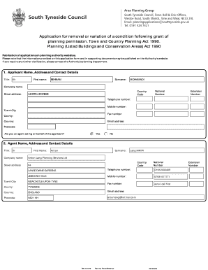 UK Planning Permission Condition Variation Application