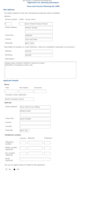 UK Planning Permission Application