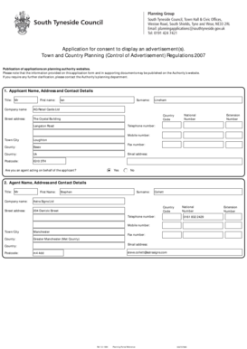 UK Advertisement Consent Application