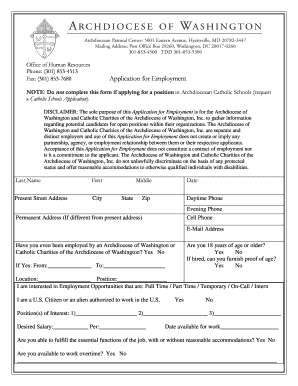 Application for Employment