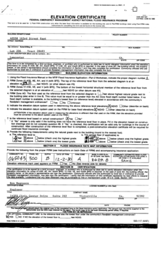 Elevation Certificate