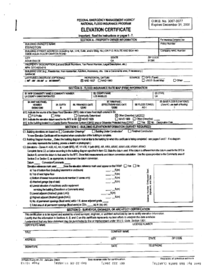 FEMA Elevation Certificate