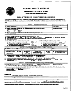 FEMA Elevation Certificate