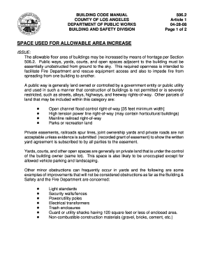 Los Angeles Building Code Manual 506.2