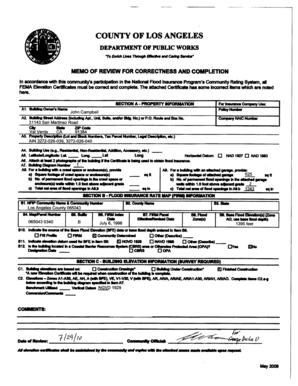 FEMA Elevation Certificate