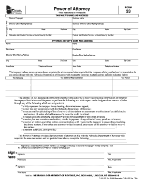 nebraska form 33