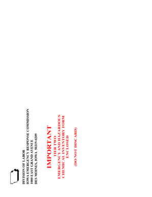 Iowa Tier Two Emergency and Hazardous Chemical Inventory Form