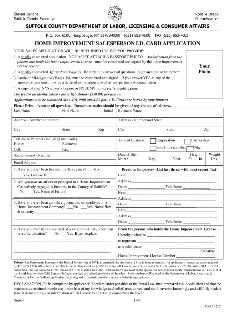 suffolk county home improvement license renewal Preview on Page 1