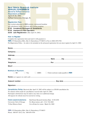 Real Estate Research Institute ANNUAL CONFERENCE Hosted by ... - reri